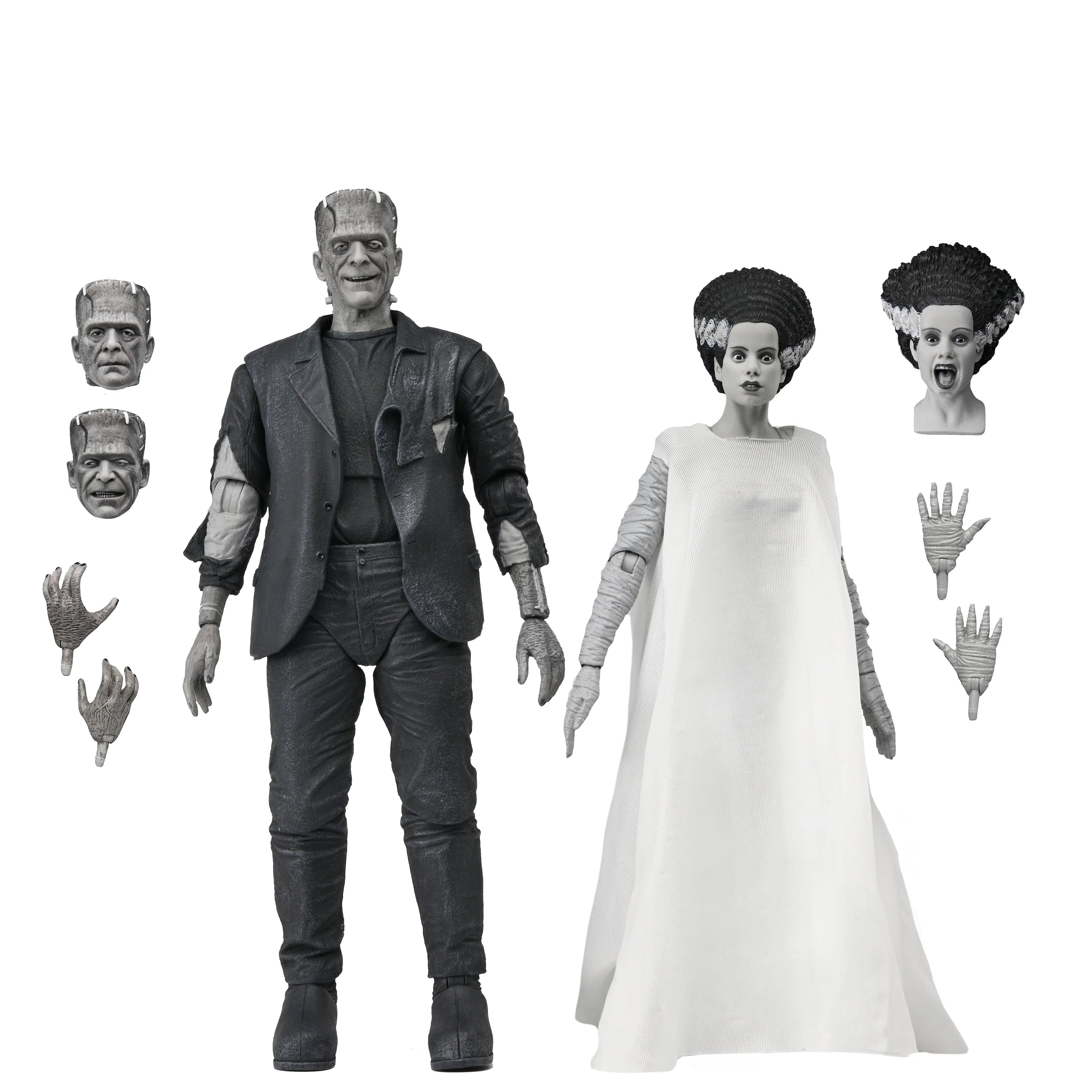 NECA - Universal Monsters - Bride of Frankenstein 90th Anniversary - Ultimate The Monster & His Bride (B&W) 7" Scale Action Figure 2-Pack (Pre-Order Ships April 2026)