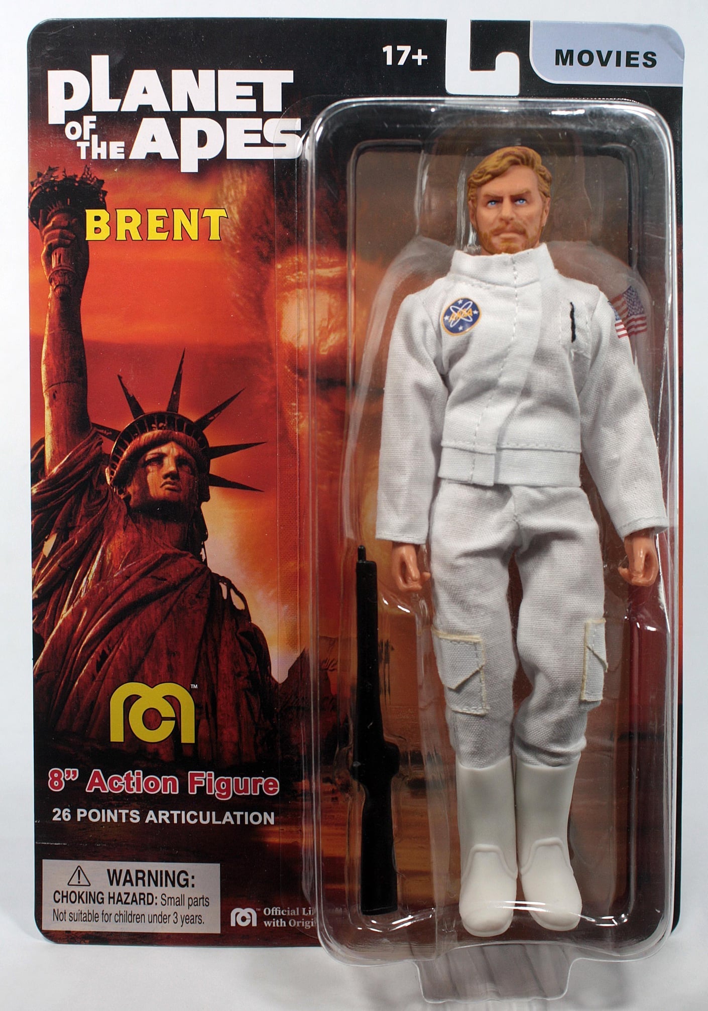Damaged Package Mego Topps X - Planet of The Apes - Brent (Astronaut) 8" Action Figure