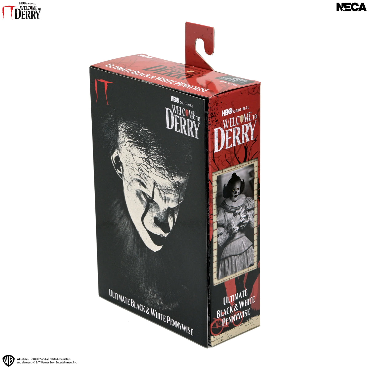 NECA - IT: Welcome to Derry - Ultimate Black and White Pennywise 7" Scale Action Figure