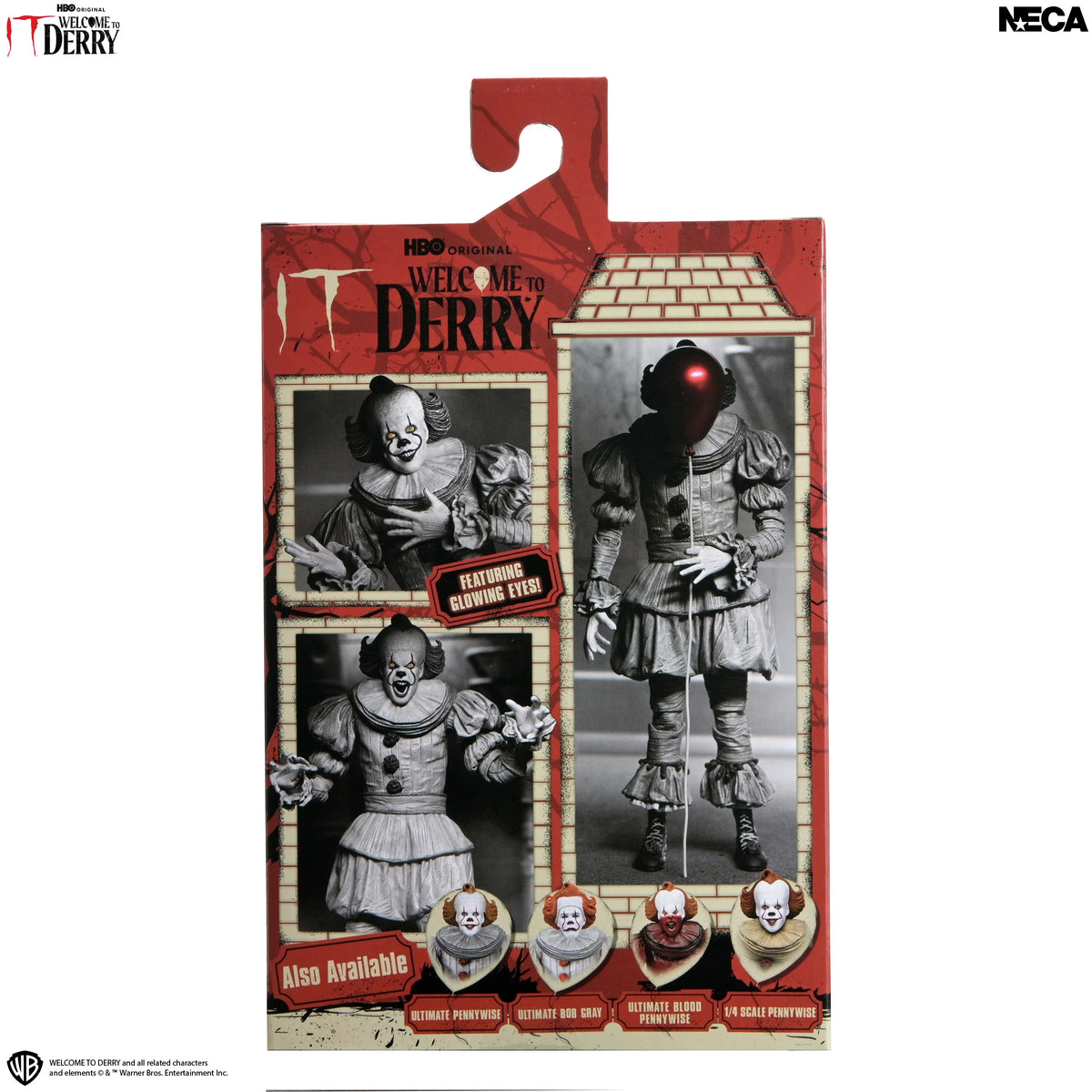 NECA - IT: Welcome to Derry - Ultimate Black and White Pennywise 7" Scale Action Figure