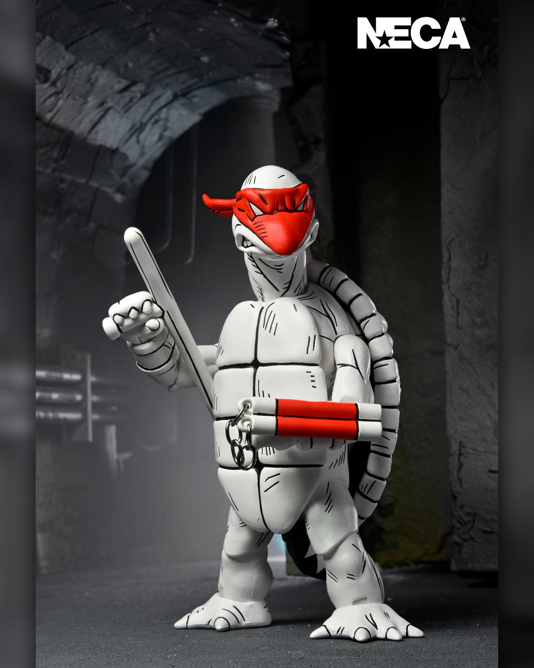 NECA - TMNT: Archie Comics - Black & White First Turtles Action Figure 2-Pack