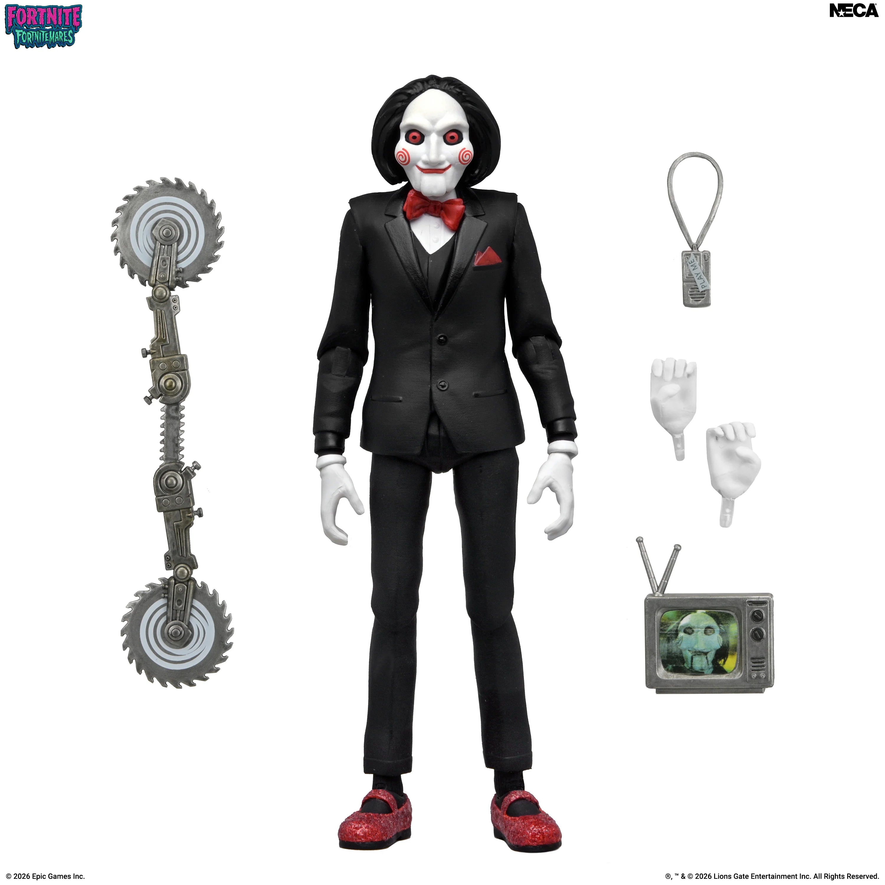 NECA - Fortnite x Saw - Fortnitemares Billy The Puppet 7" Scale Action Figure (Pre-Order Ships October 2026)