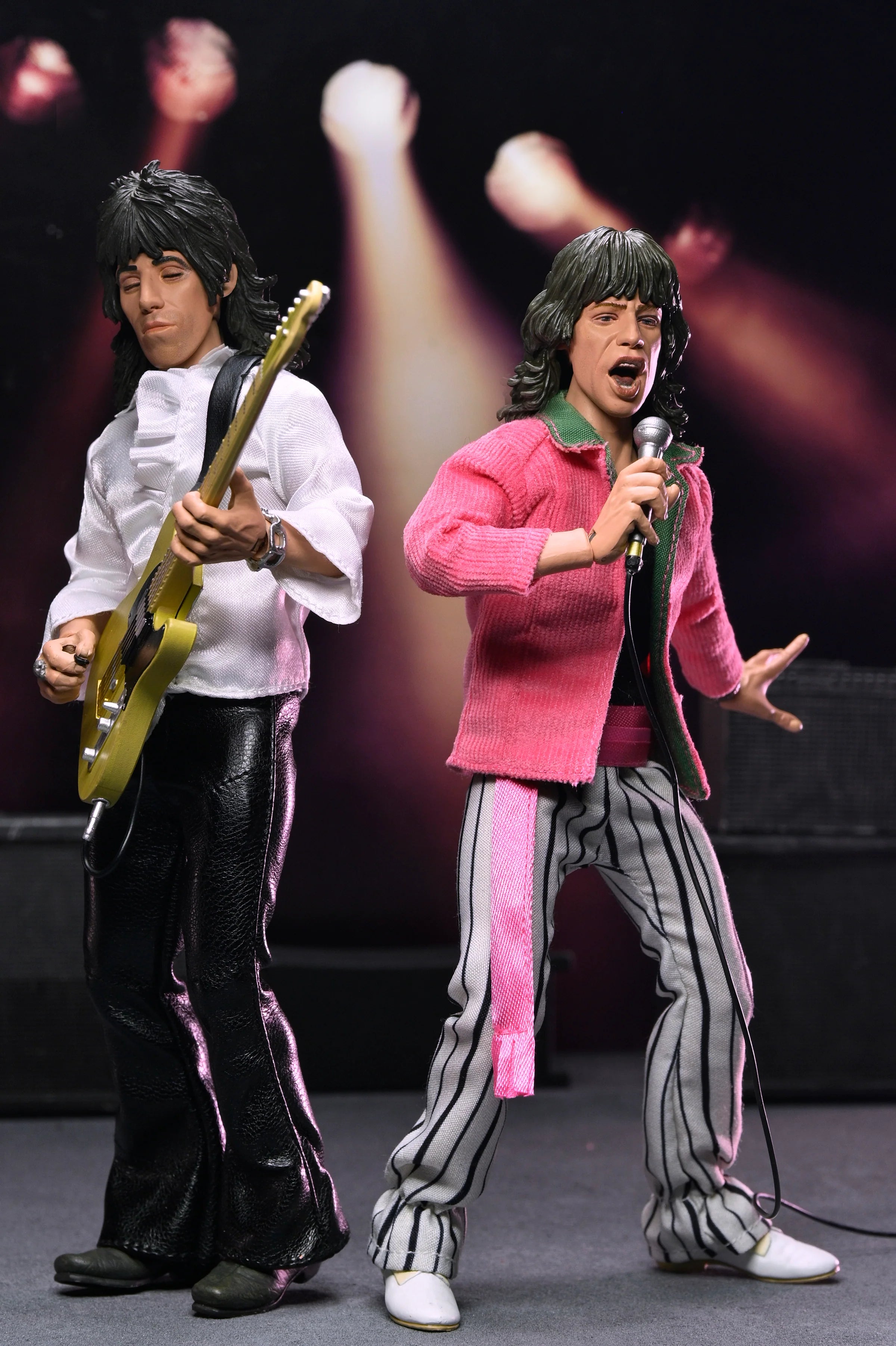 NECA - The Rolling Stones - Mick Jagger & Keith Richards (1975) 8" Scale Clothed Action Figure Bundle (Pre-Order Ships February 2026)