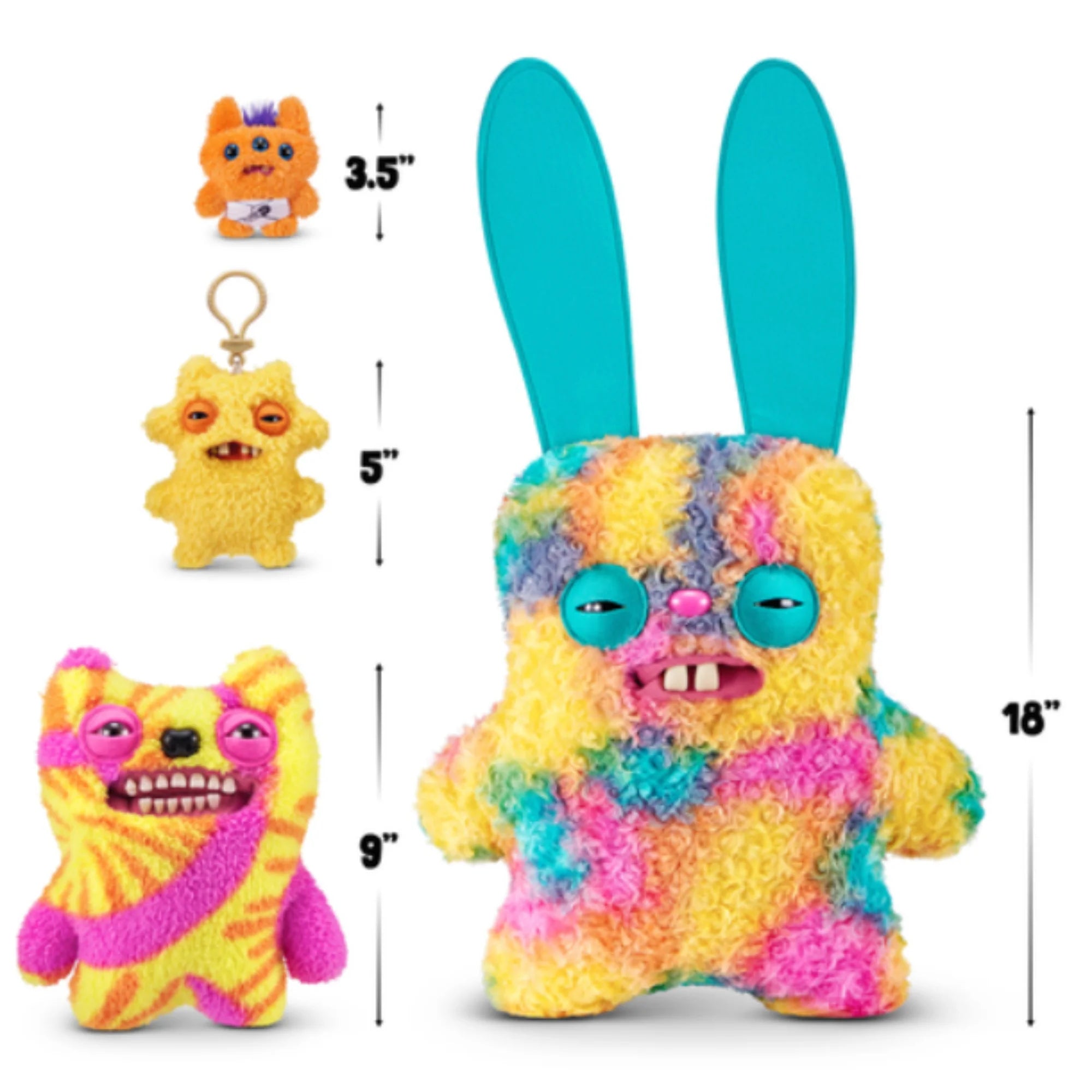 Fuggler - Bigg Fuggs - Rabid Rabbit (Tie-Dye) - 18" Plush Figure