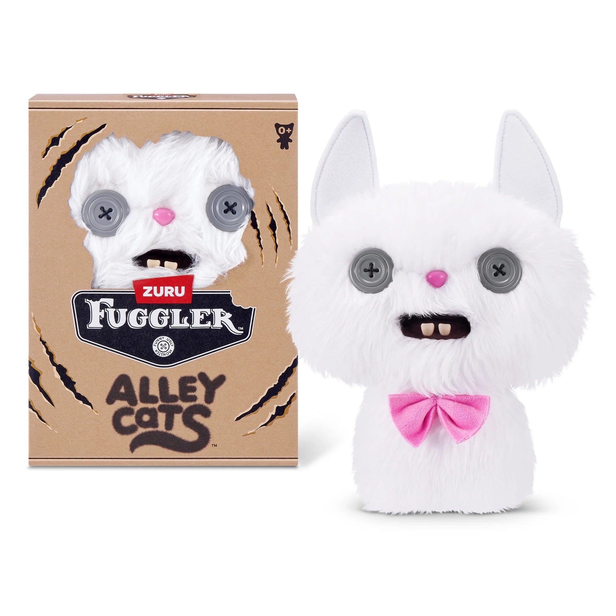 Fuggler Alley Cats Cheezee (White) 9-Inch Plush Figure