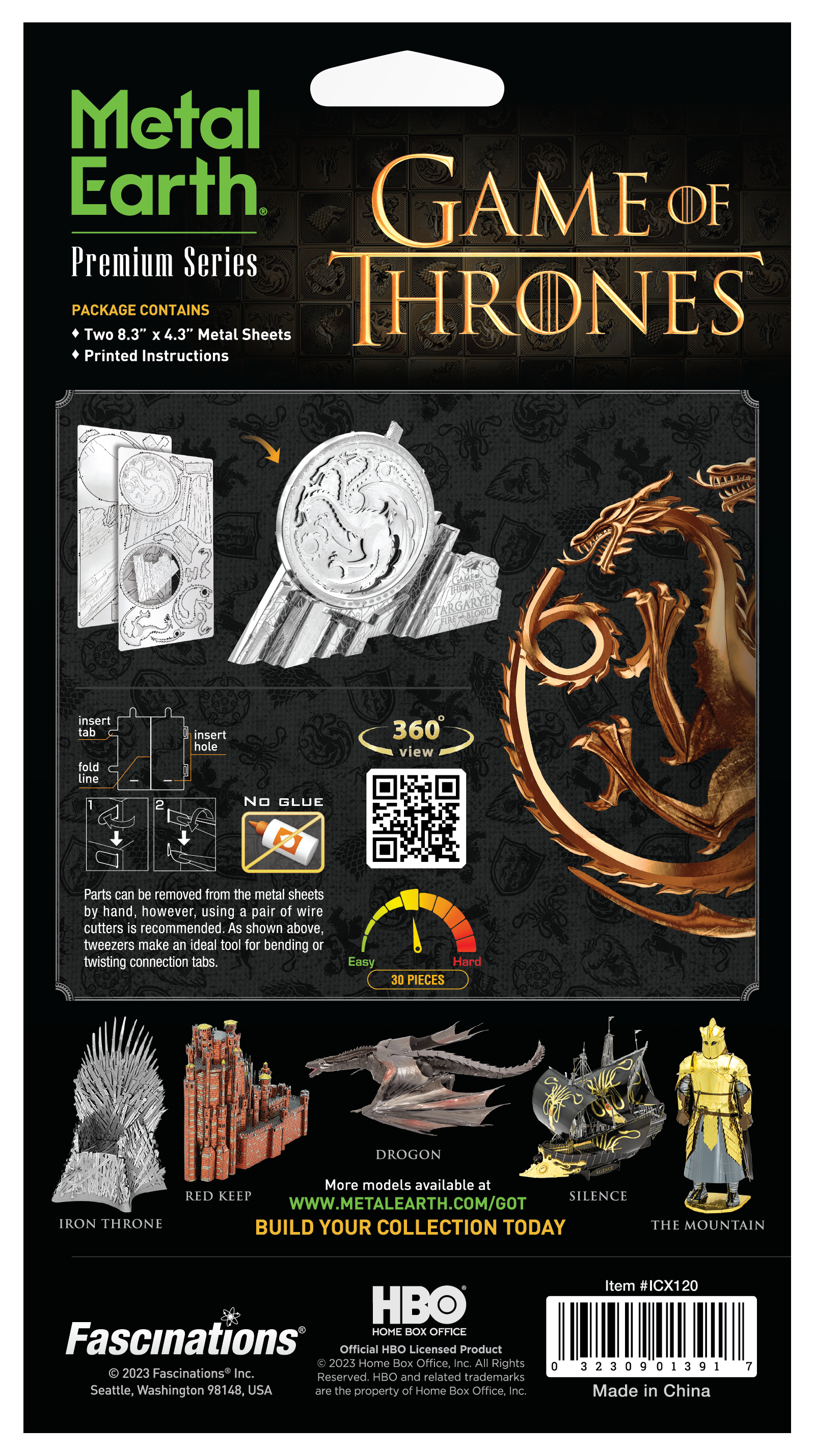 Metal Earth - Premium Series - Game of Thrones: Iron Throne Model Kit