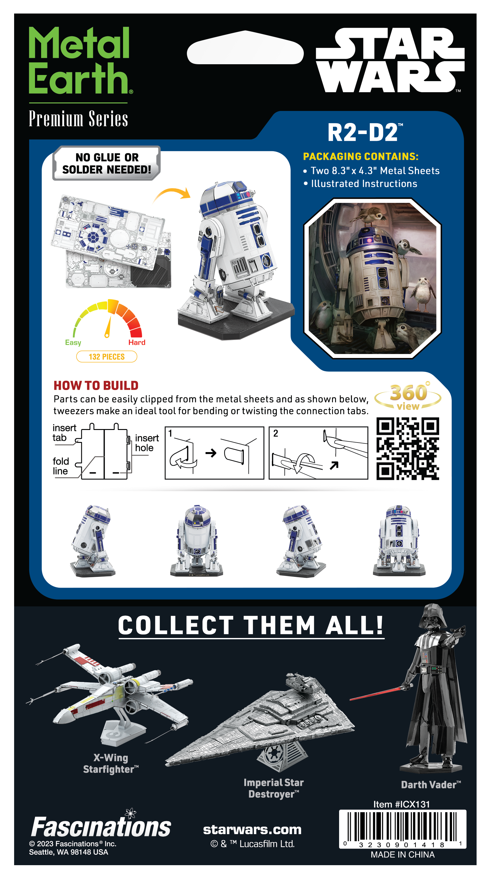 Metal Earth - Premium Series - Star Wars: R2-D2 Model Kit