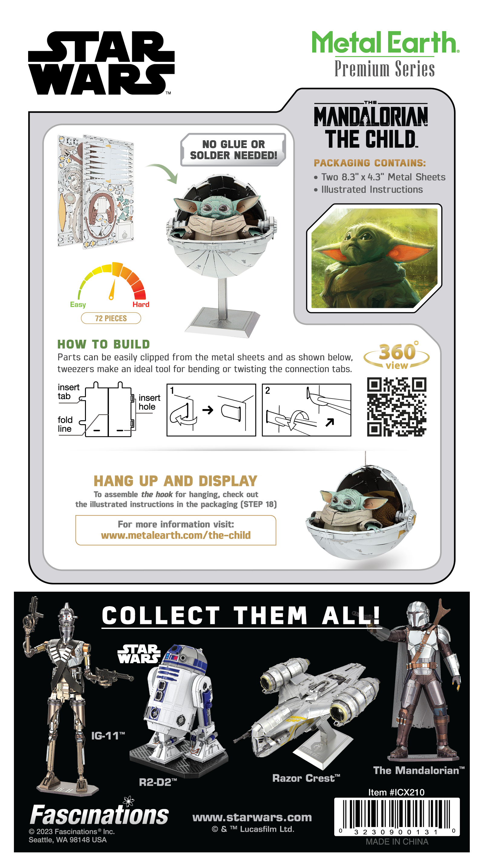 Metal Earth - Premium Series - Star Wars: The Child Model Kit