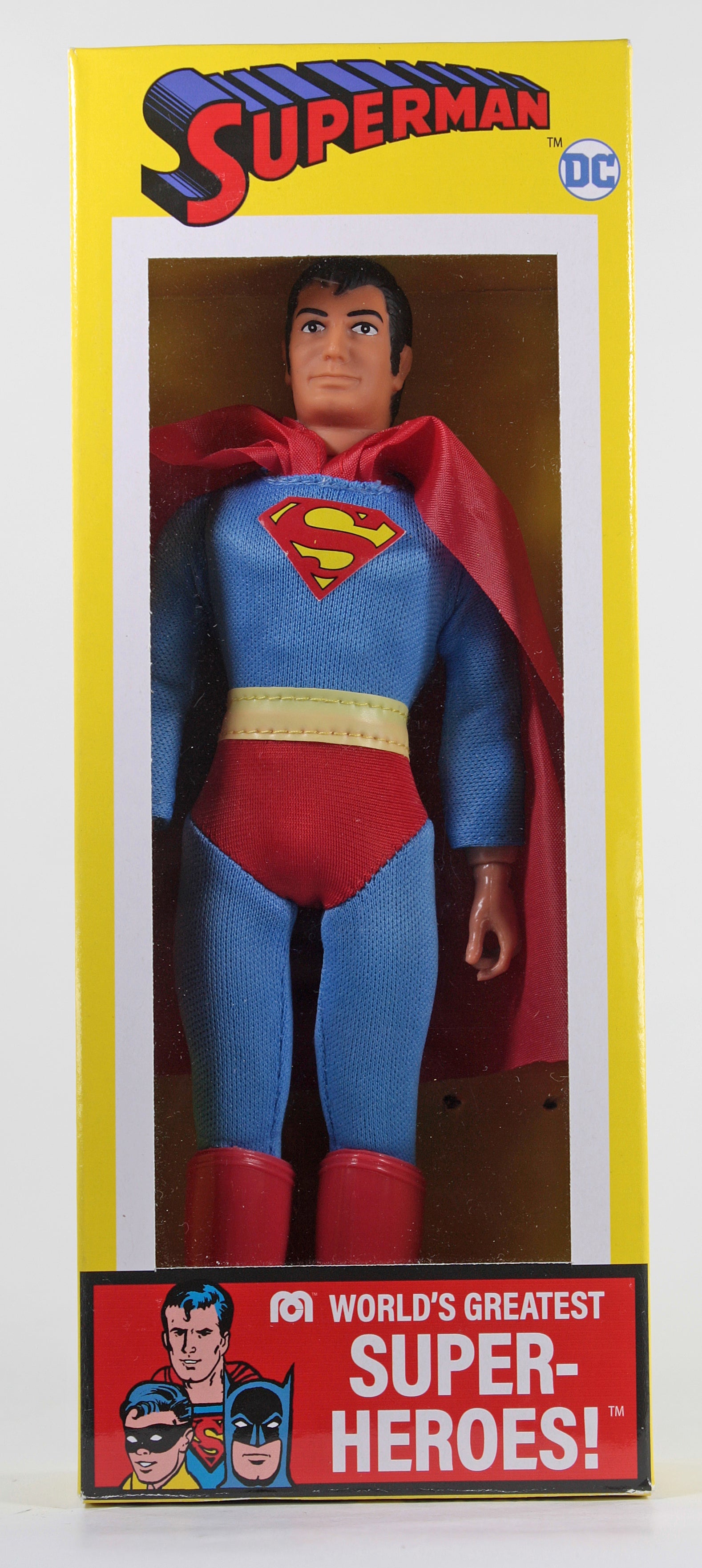 Damaged Package Mego Wave 16 - Superman 50th Anniversary World's Greatest Superheroes (Classic Box) 8" Action Figure