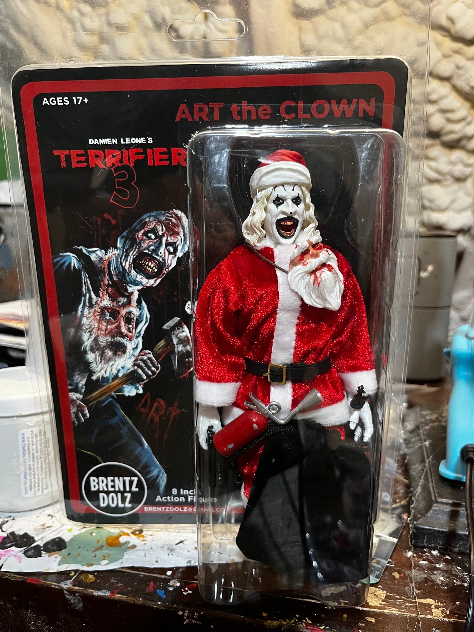 Brentz Dolz Terrifier 3 - Art the Clown Santa 8" Art Action Figure