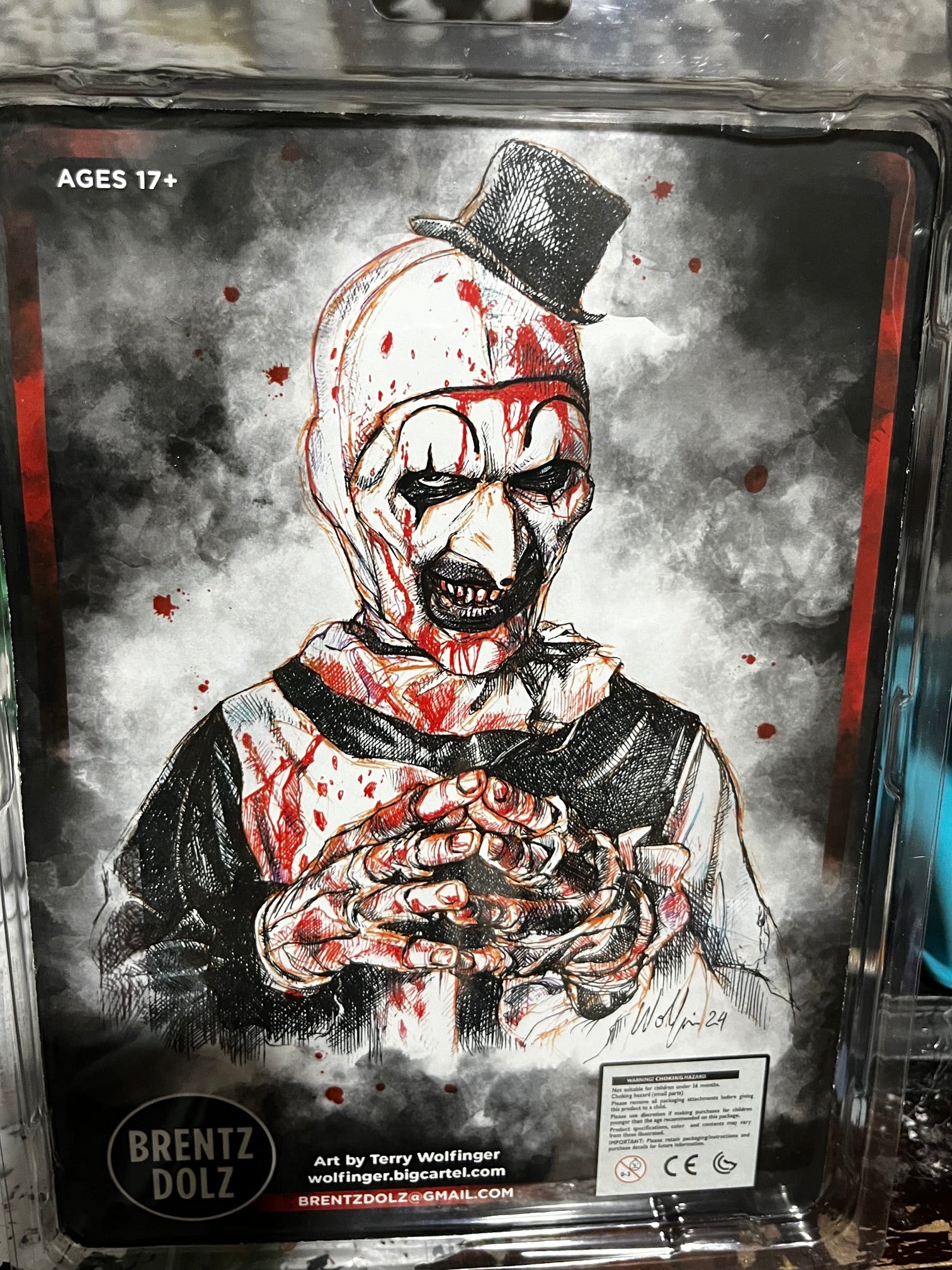 Brentz Dolz Terrifier 3 - Art the Clown 8" Art Action Figure