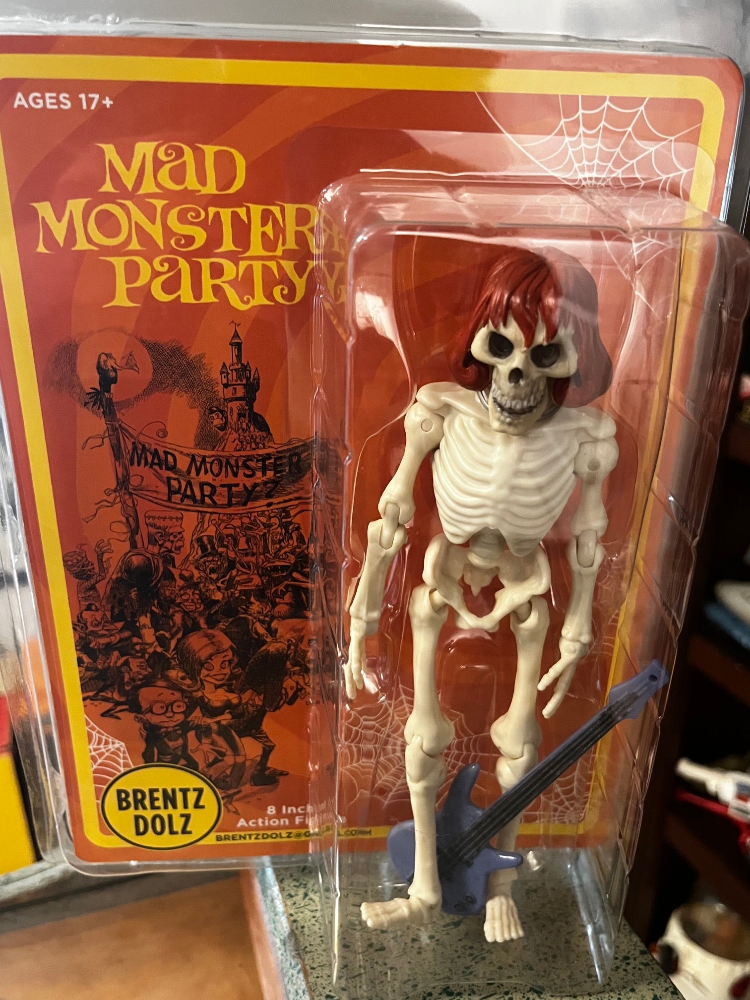 Brentz Dolz Mad Monster Party - Skeleton Bandmate 8" Art Action Figure