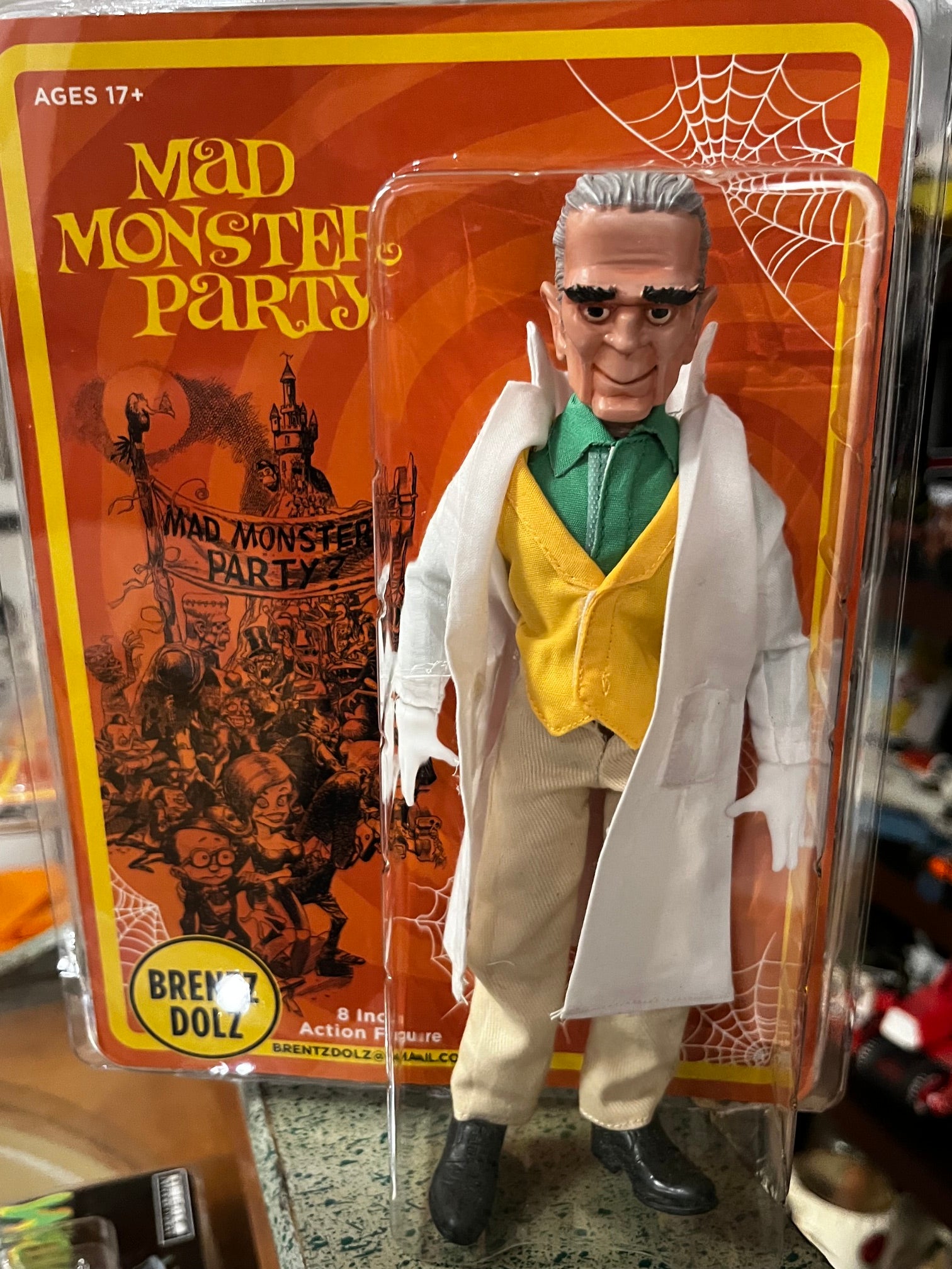 Brentz Dolz Mad Monster Party - Baron Boris von Frankenstein 8" Art Action Figure