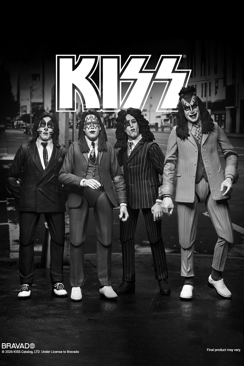 NECA - KISS - Dressed To Kill Album Cover 7" Scale Action Figure 4-Pack (Pre-Order Ships 4th Quarter 2026)