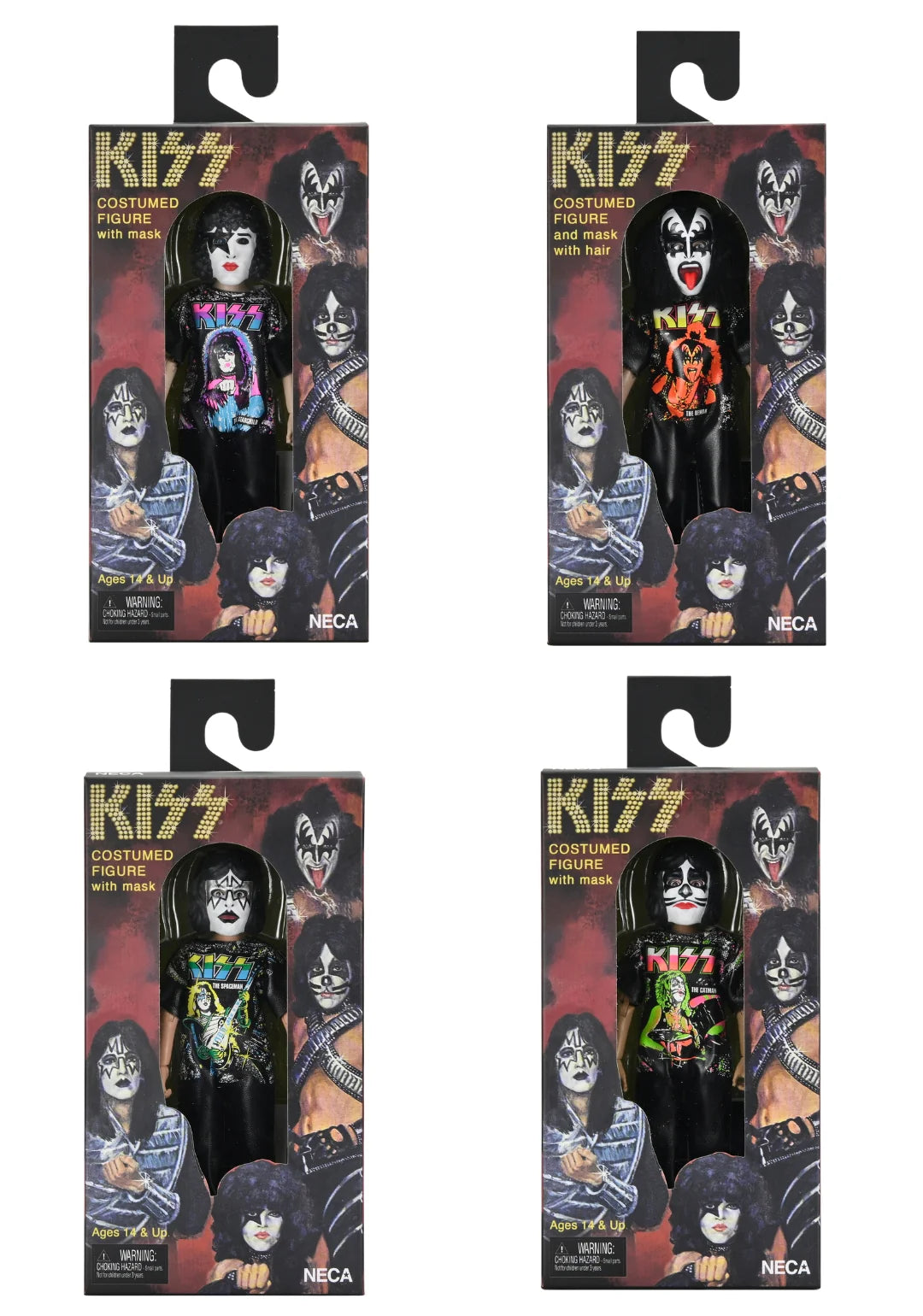 NECA - Ben Cooper Costume Kids Collection - KISS Clothed Action Figure Set of 4 (Pre-Order Ships November 2025)