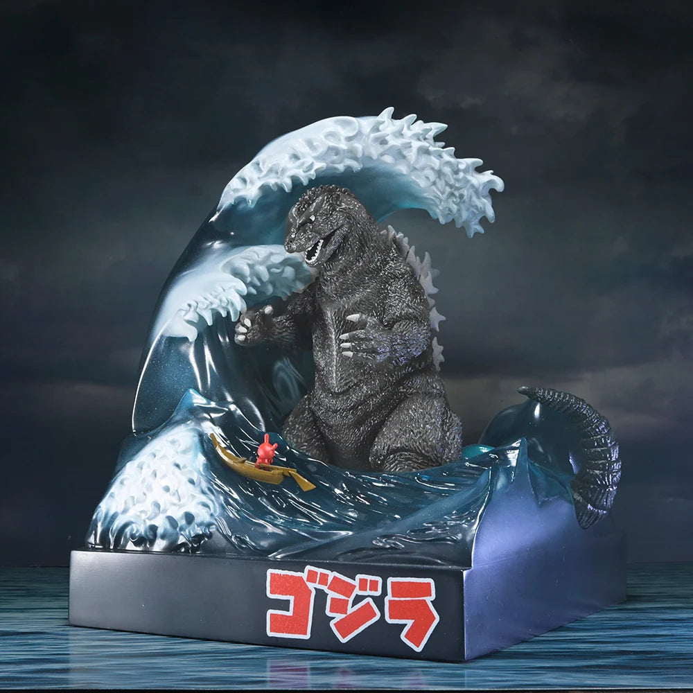 Kidrobot - Great Wave Godzilla with Dunny 8" Resin Art Figure (Limited Edition)