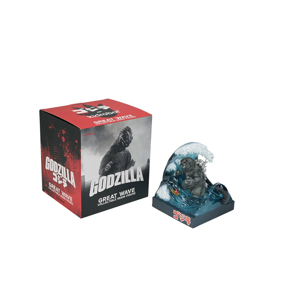 Kidrobot - Great Wave Godzilla with Dunny 8" Resin Art Figure (Limited Edition)