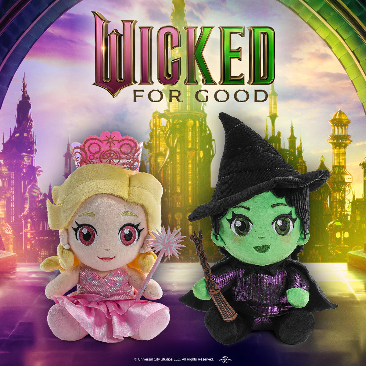 Kidrobot - Wicked: For Good - Glinda & Elphaba Phunny Plush Bundle 2-Pack