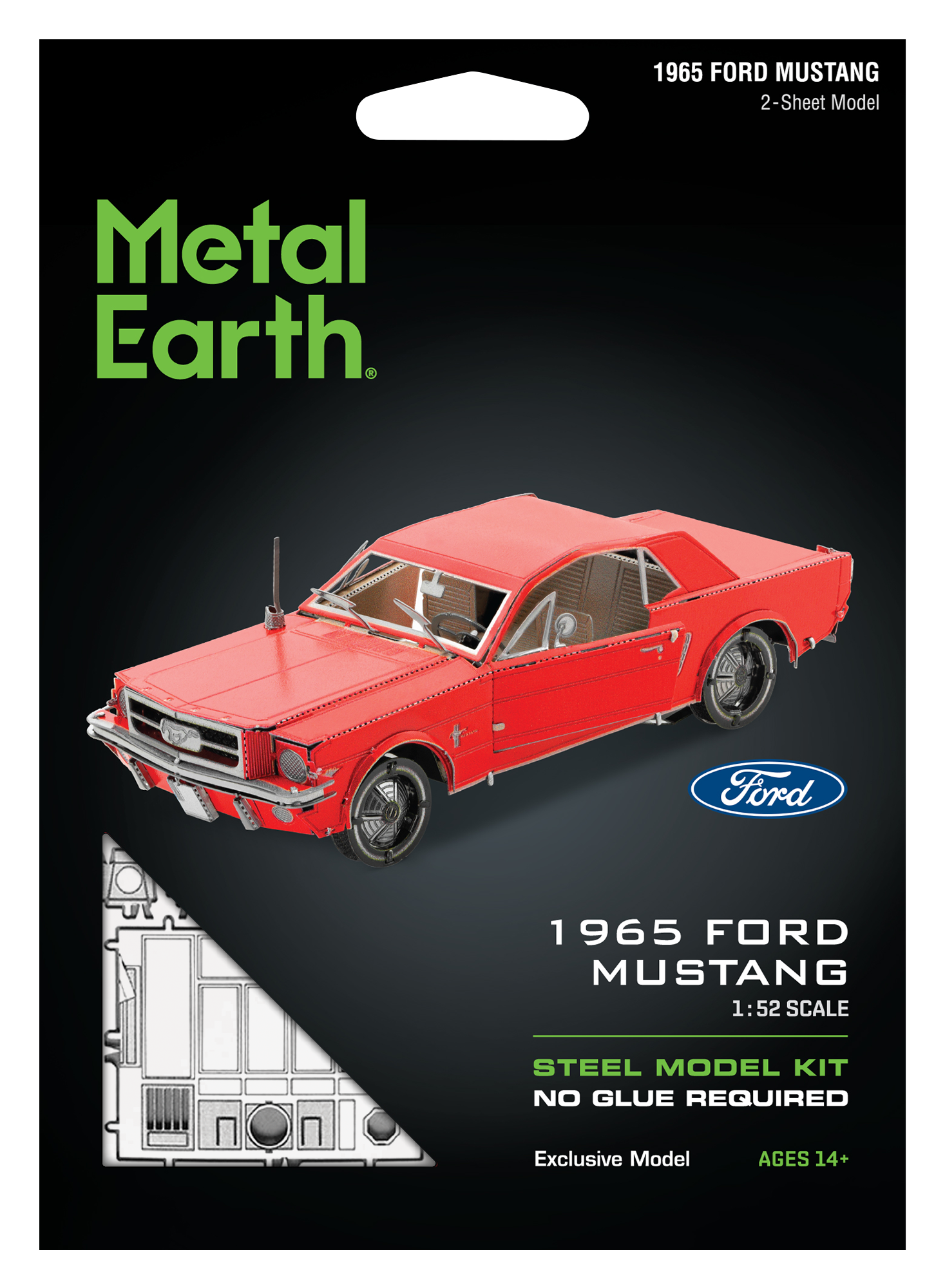 Metal Earth - 1965 Ford Mustang (Red) Model Kit
