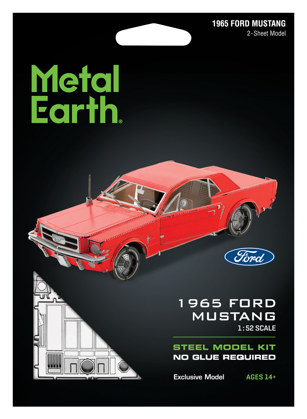 Metal Earth - 1965 Ford Mustang (Red) Model Kit