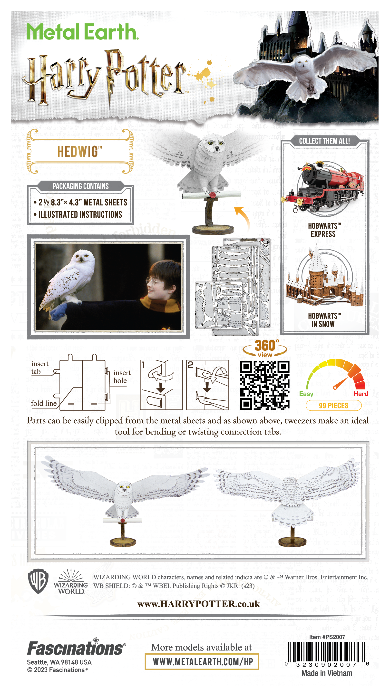 Metal Earth - Premium Series - Harry Potter: Hedwig Model Kit