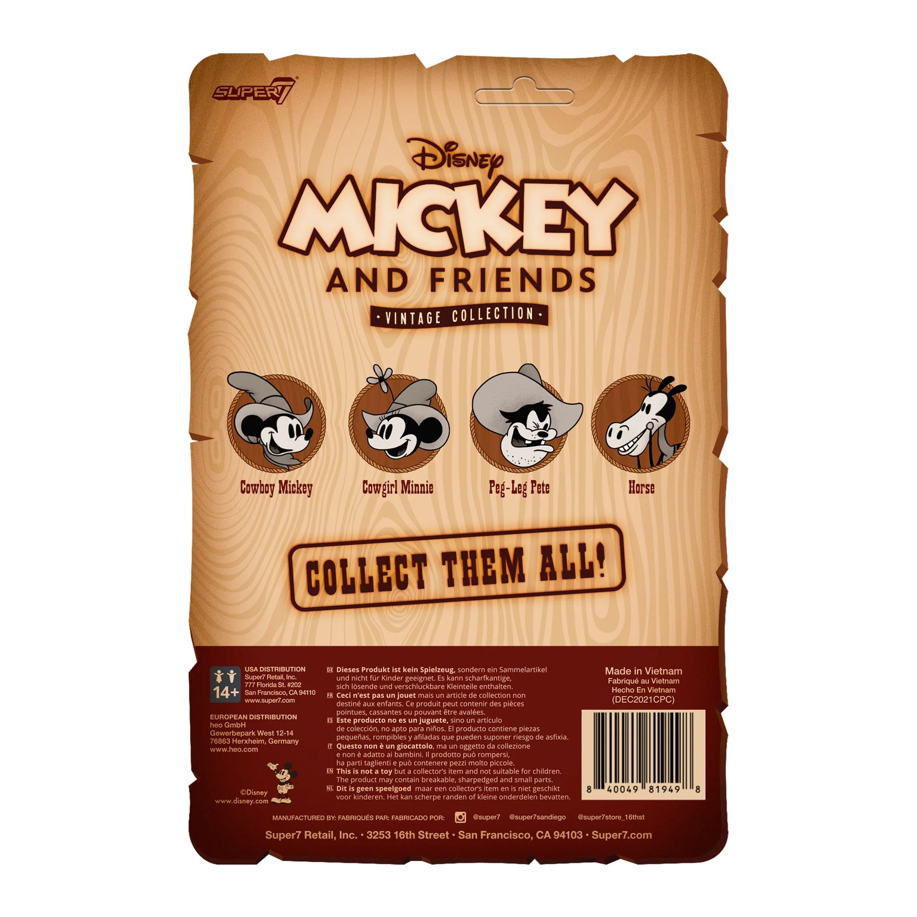 Disney W3 ReAction Figure - Vintage Collection Cowboy Mickey