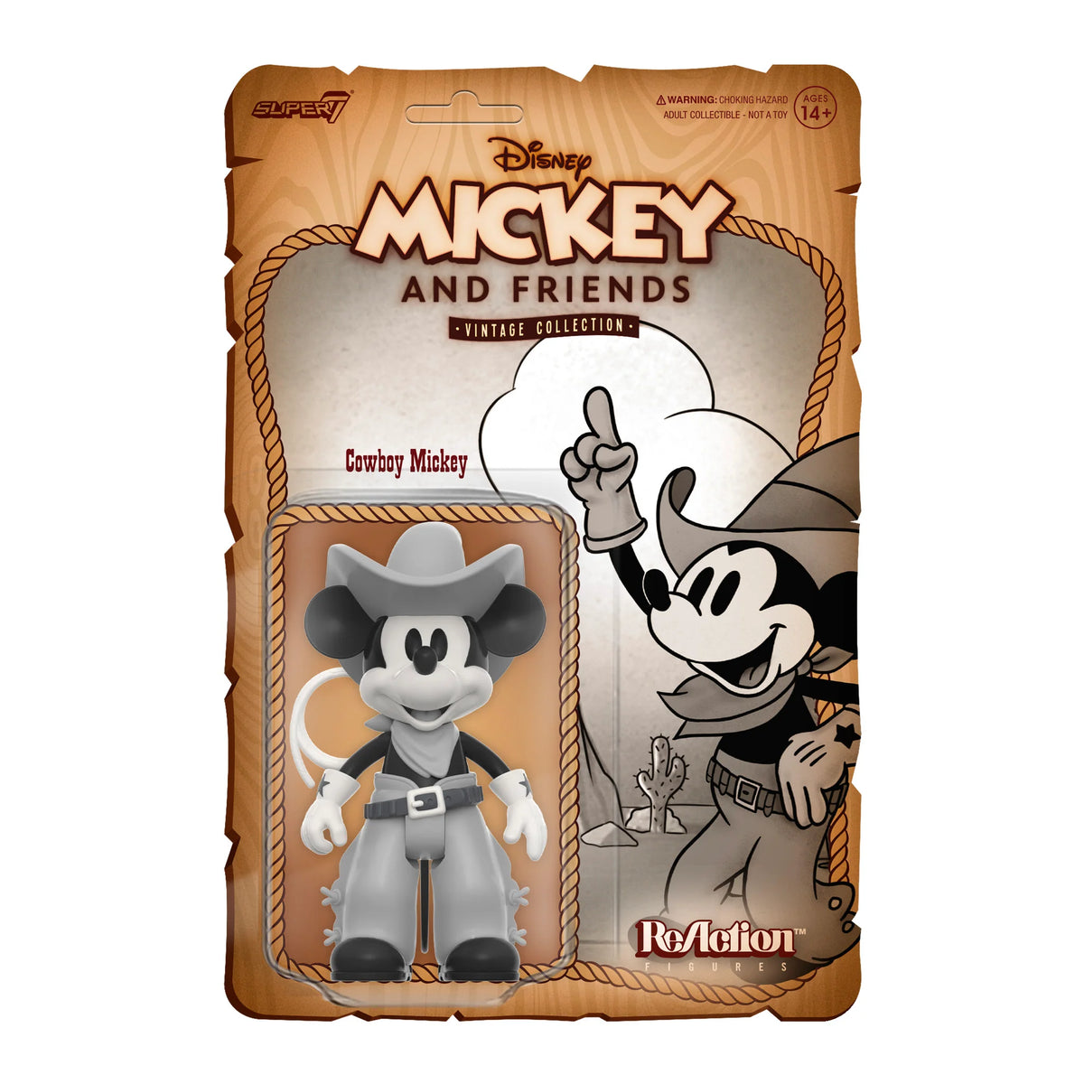 Disney W3 ReAction Figure - Vintage Collection Cowboy Mickey