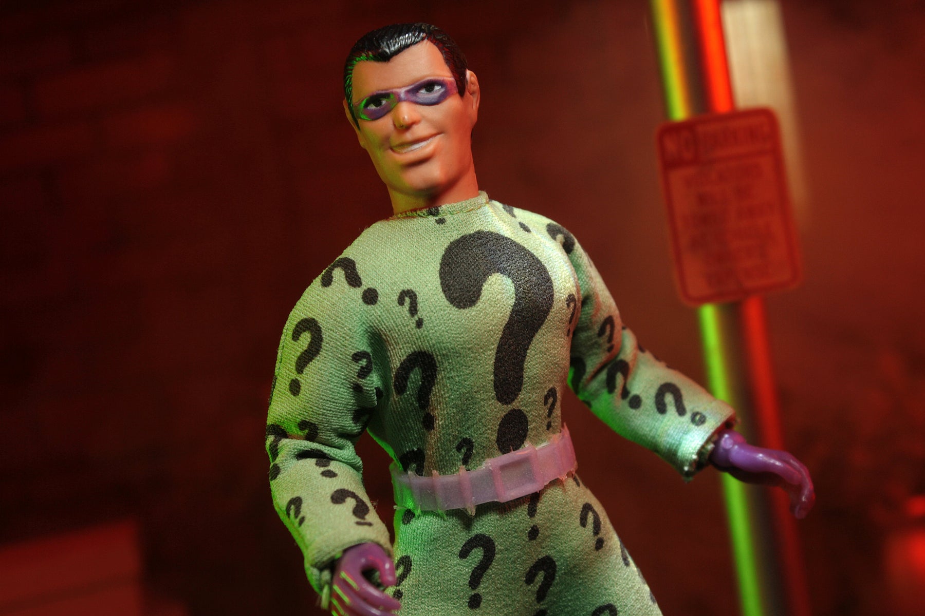 Damaged Package Mego Wave 17 - Riddler 50th Anniversary World's Greatest Superheroes (Classic Box) 8" Action Figure