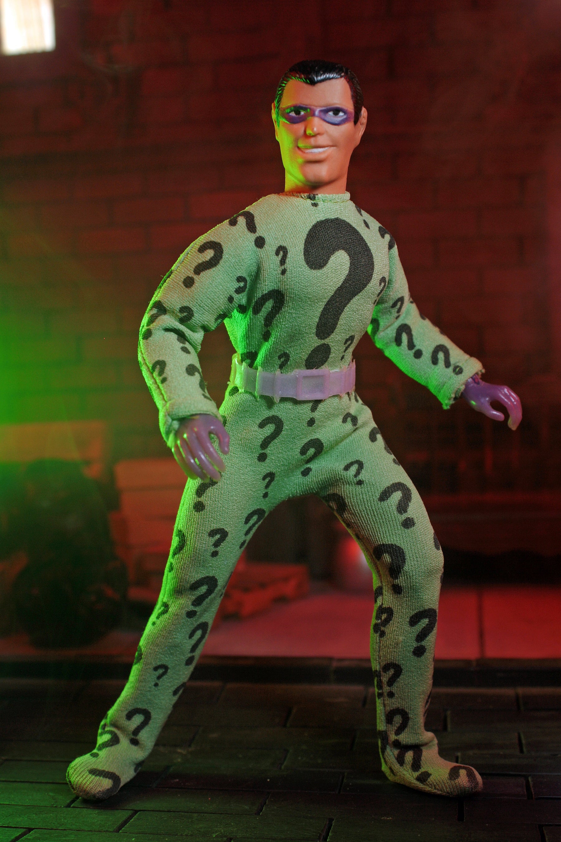 Damaged Package Mego Wave 17 - Riddler 50th Anniversary World's Greatest Superheroes (Classic Box) 8" Action Figure