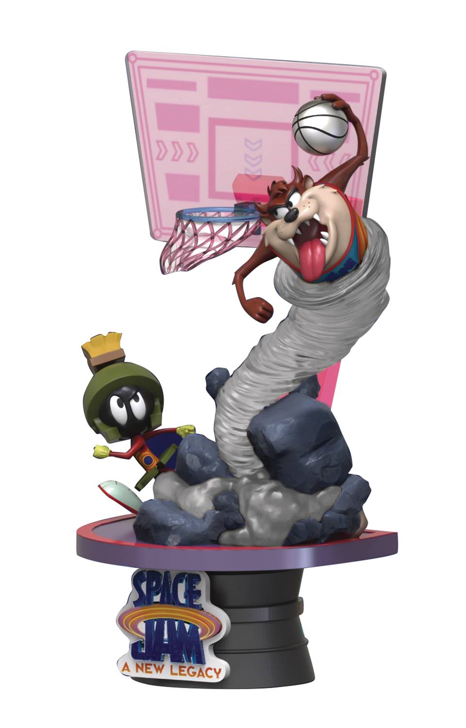 BEAST KINGDOM - SPACE JAM A NEW LEGACY: TASMANIAN DEVIL & MARVIN THE MARTIAN DIORAMA STAGE 6" STATUE