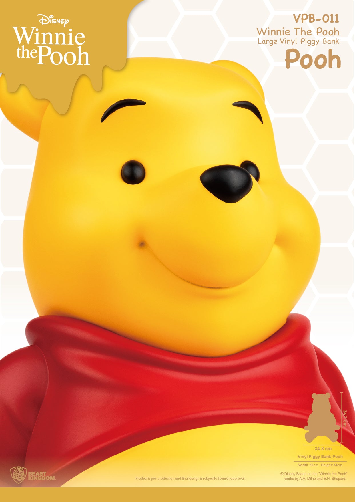 BEAST KINGDOM - DISNEY - WINNIE THE POOH LARGE VINYL PIGGY BANK