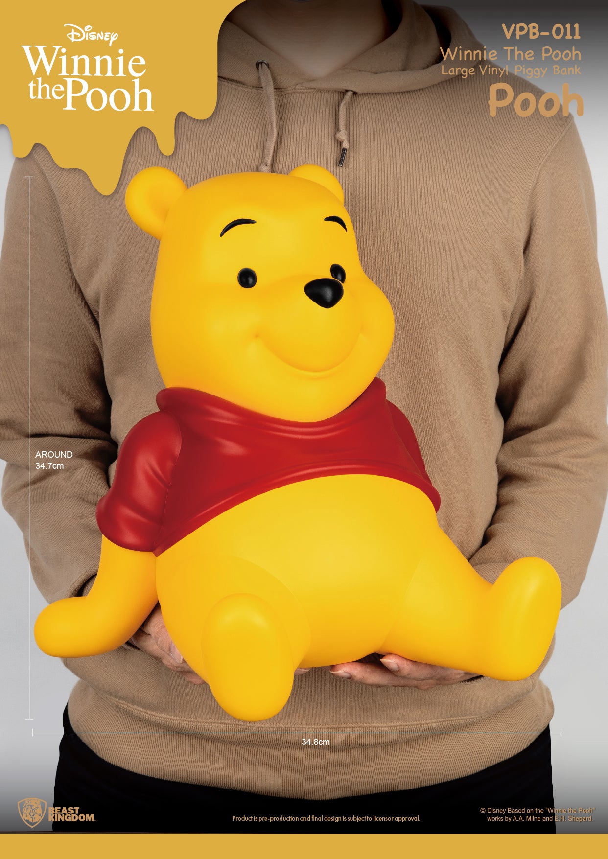 BEAST KINGDOM - DISNEY - WINNIE THE POOH LARGE VINYL PIGGY BANK
