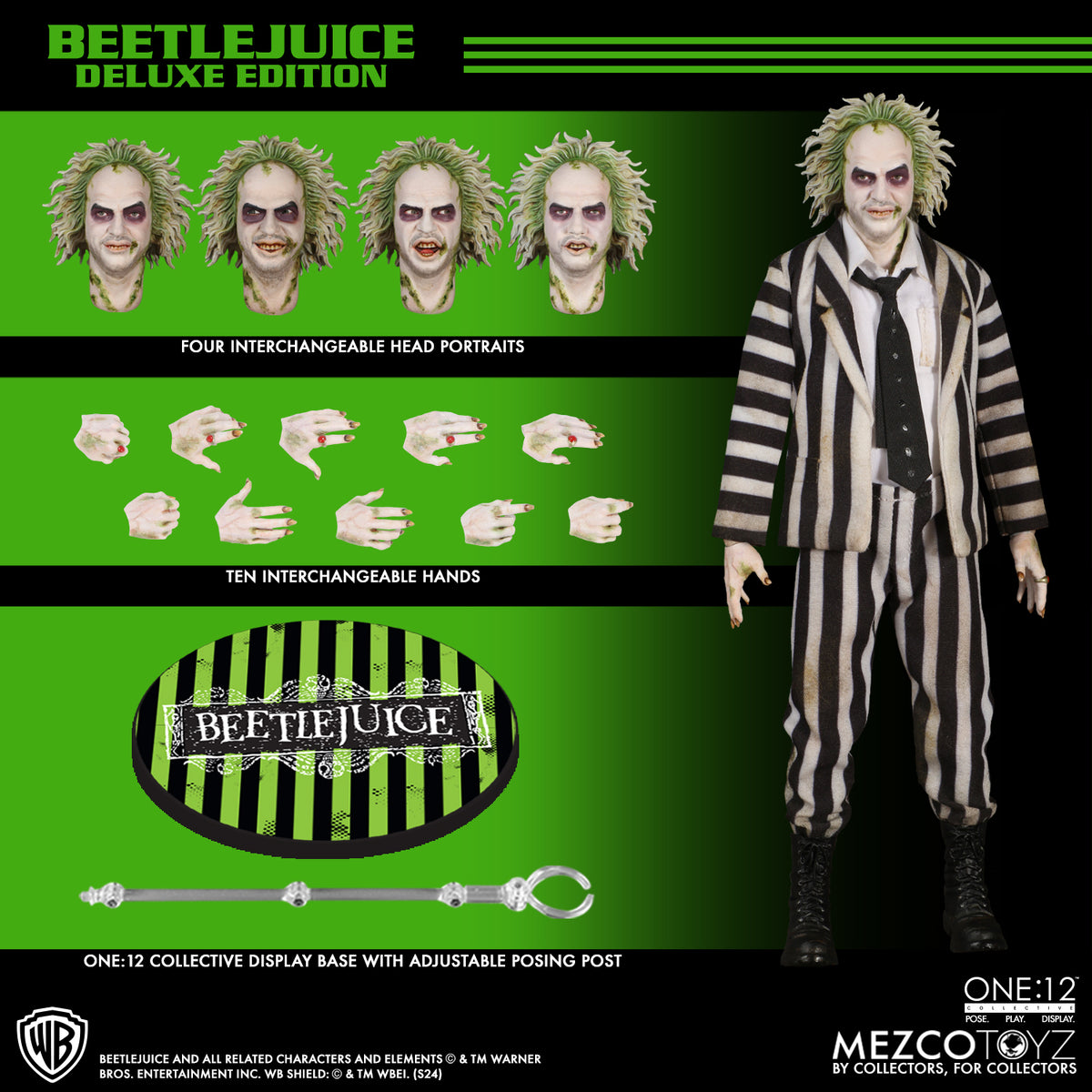 One:12 Collective - Beetlejuice Deluxe Edition Figure (Pre-Order Ships June-Aug 2025)