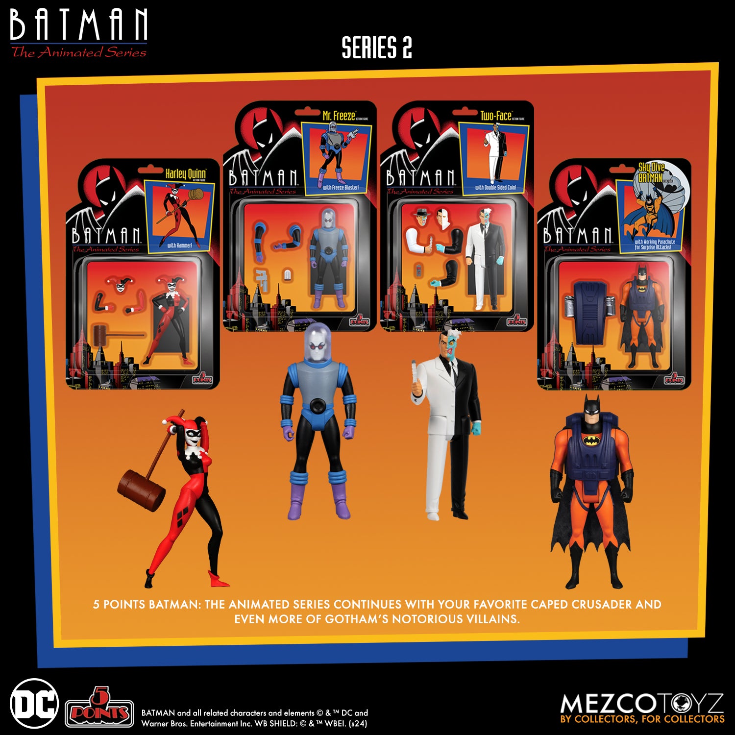 5 Points - Batman: The Animated Series - Series 2 Set of 4 Action Figures (Pre-Order Ships August 2025)
