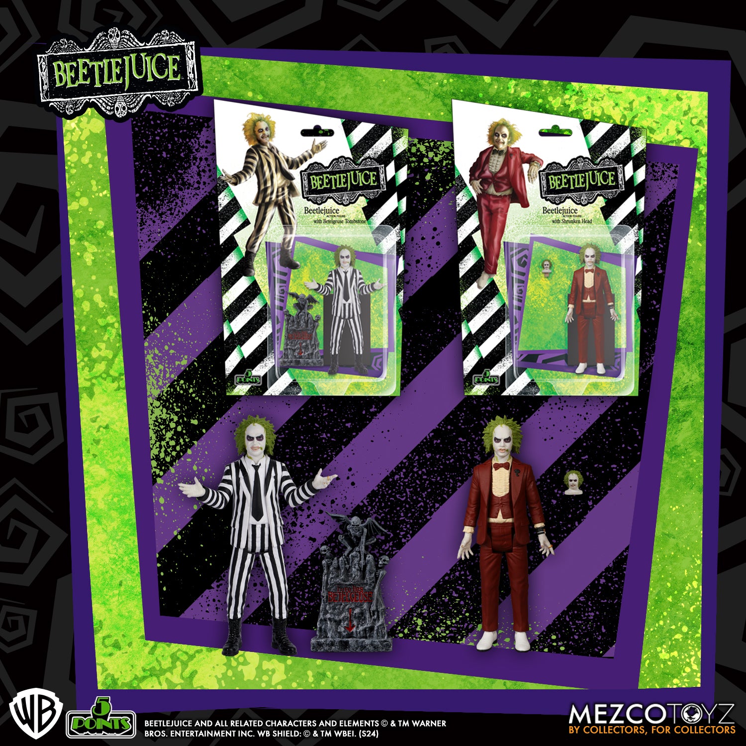 5 Points - Beetlejuice Set of 2 Action Figures (Pre-Order Ships July-Sept 2025)