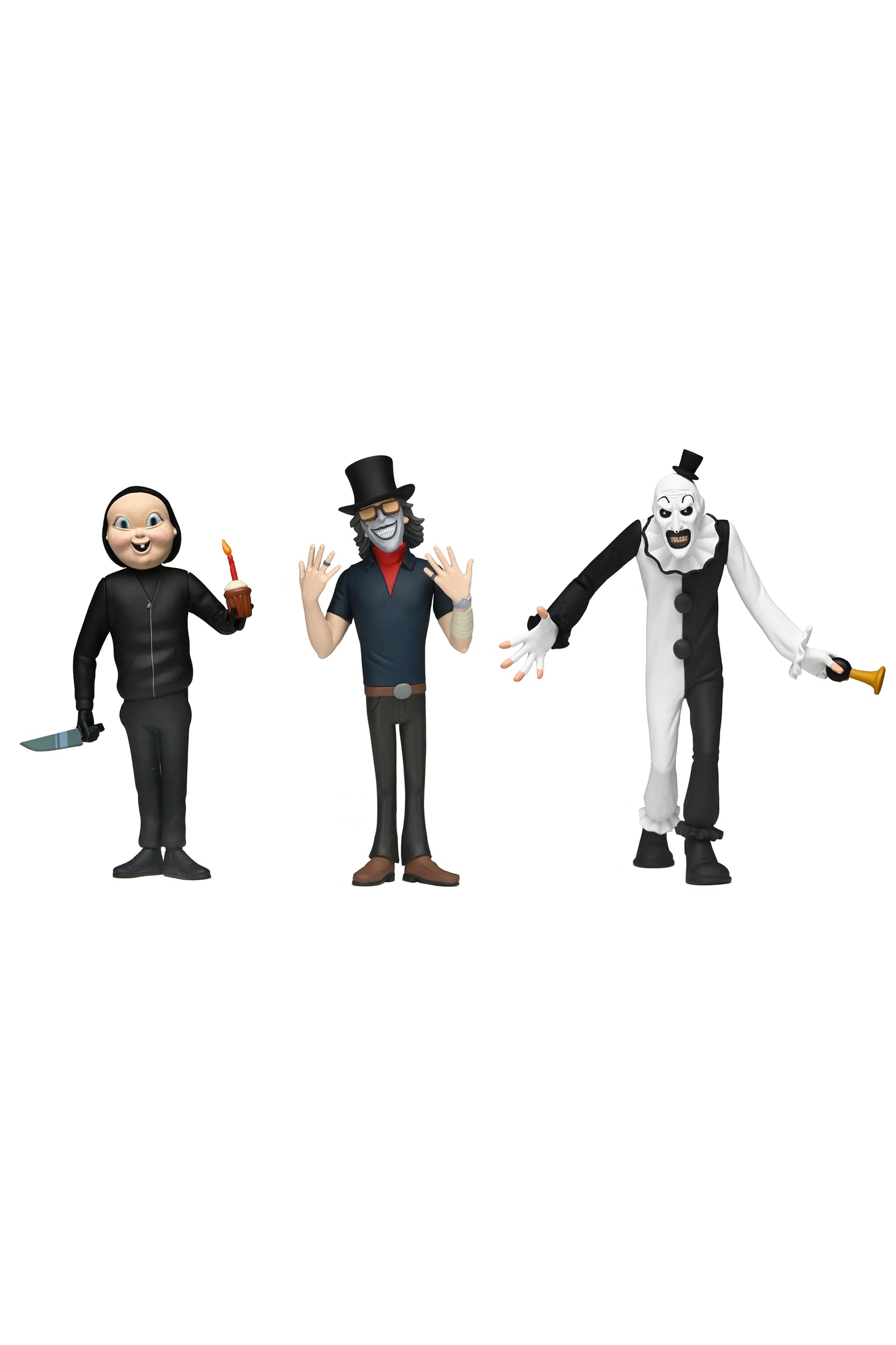 NECA - Toony Terrors - 6" Action Figure Bundle - Art the Clown, The Grabber, & Babyface Killer (Pre-Order Ships October 2025)