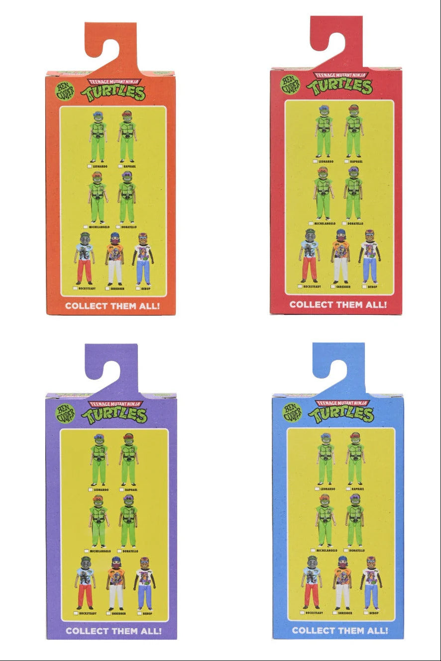 NECA - Ben Cooper Costume Kids Collection - Teenage Mutant Ninja Turtles (1987 Cartoon) Figure Set of 7 (Pre-Order Ships March 2026)