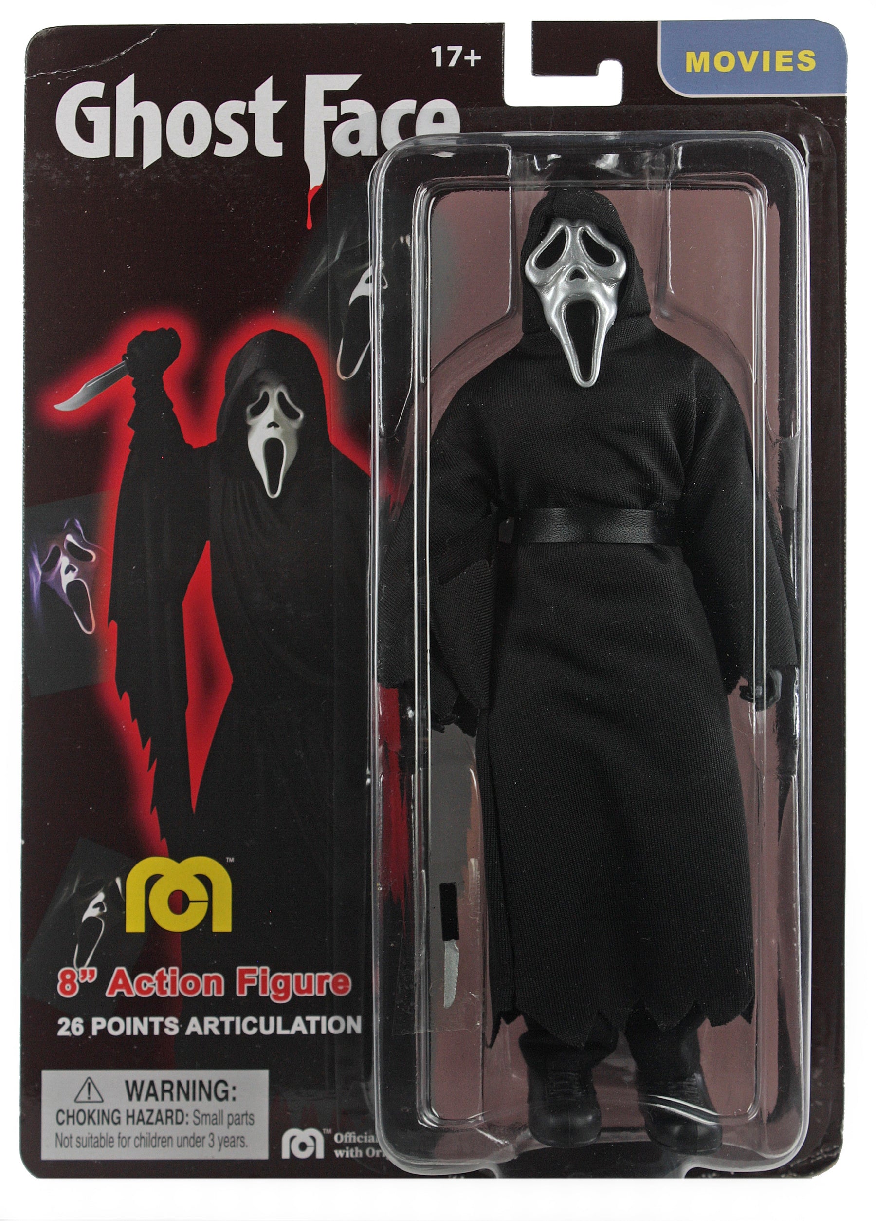 Damaged Package Mego Movies Wave 17 - Ghostface (Assorted Skull Face Colors) 8" Action Figure