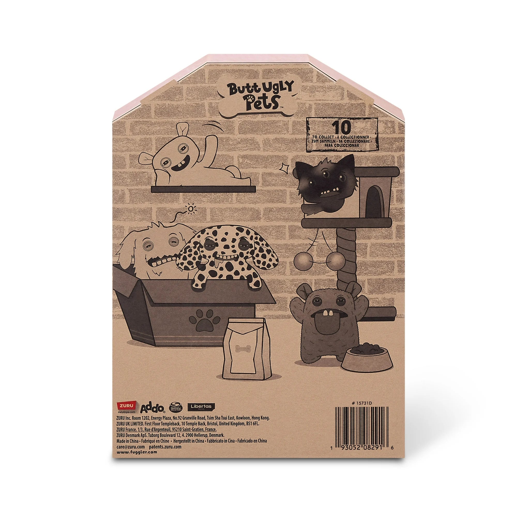 Fuggler - Butt Ugly Pets - Uncladimir Tootin (Hairless Rat) - 9" Plush Figure