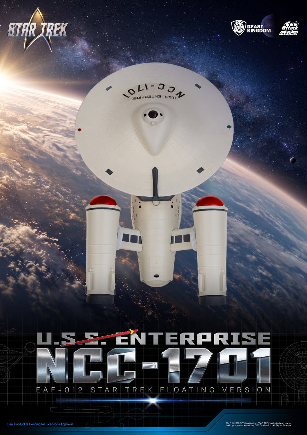 STAR TREK - EGG ATTACK FLOATING (EAF-012) - U.S.S. ENTERPRISE NCC-1701