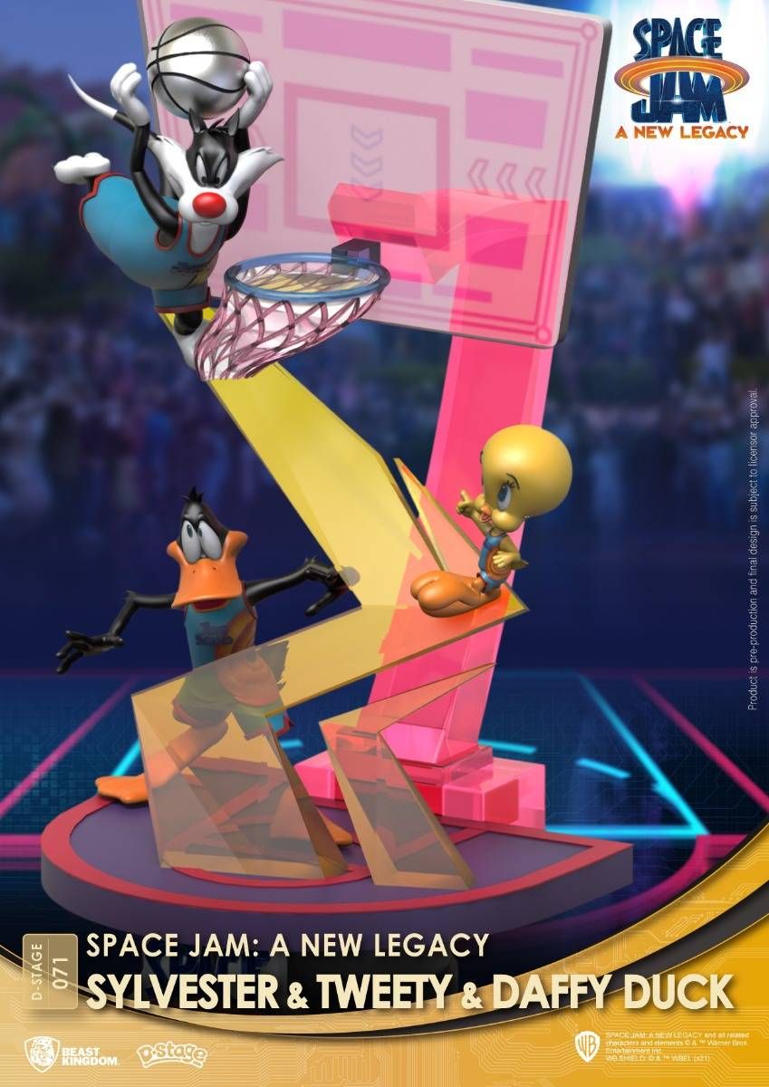 BEAST KINGDOM - SPACE JAM A NEW LEGACY: SYLVESTER & TWEETY DIORAMA STAGE 6" STATUE