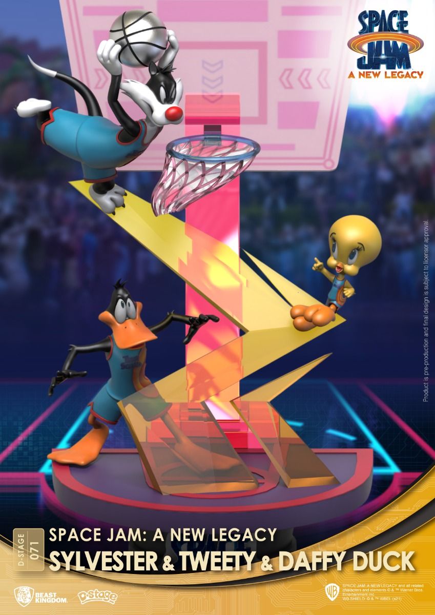 BEAST KINGDOM - SPACE JAM A NEW LEGACY: SYLVESTER & TWEETY DIORAMA STAGE 6" STATUE