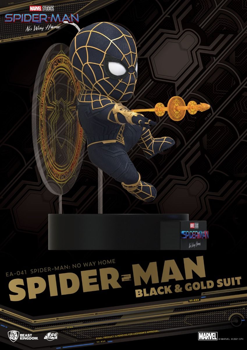 SPIDER-MAN: NO WAY HOME - EGG ATTACK (EA-041) SPIDER-MAN BLACK & GOLD SUIT ACTION FIGURE