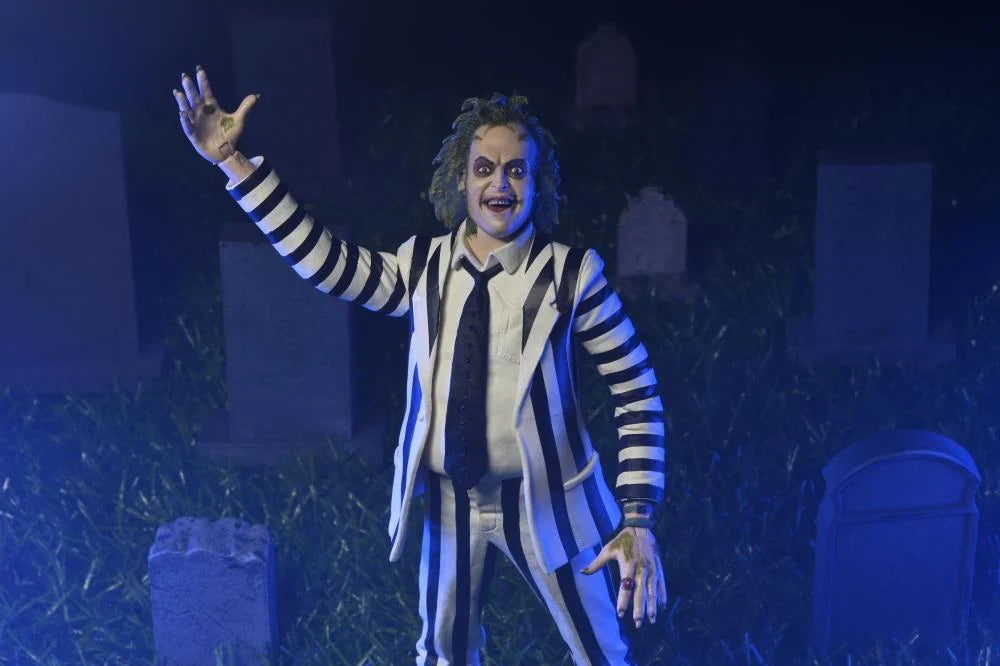 NECA - Beetlejuice (1988) - Beetlejuice (Black & White Suit) on Blister Card 7" Action Figure
