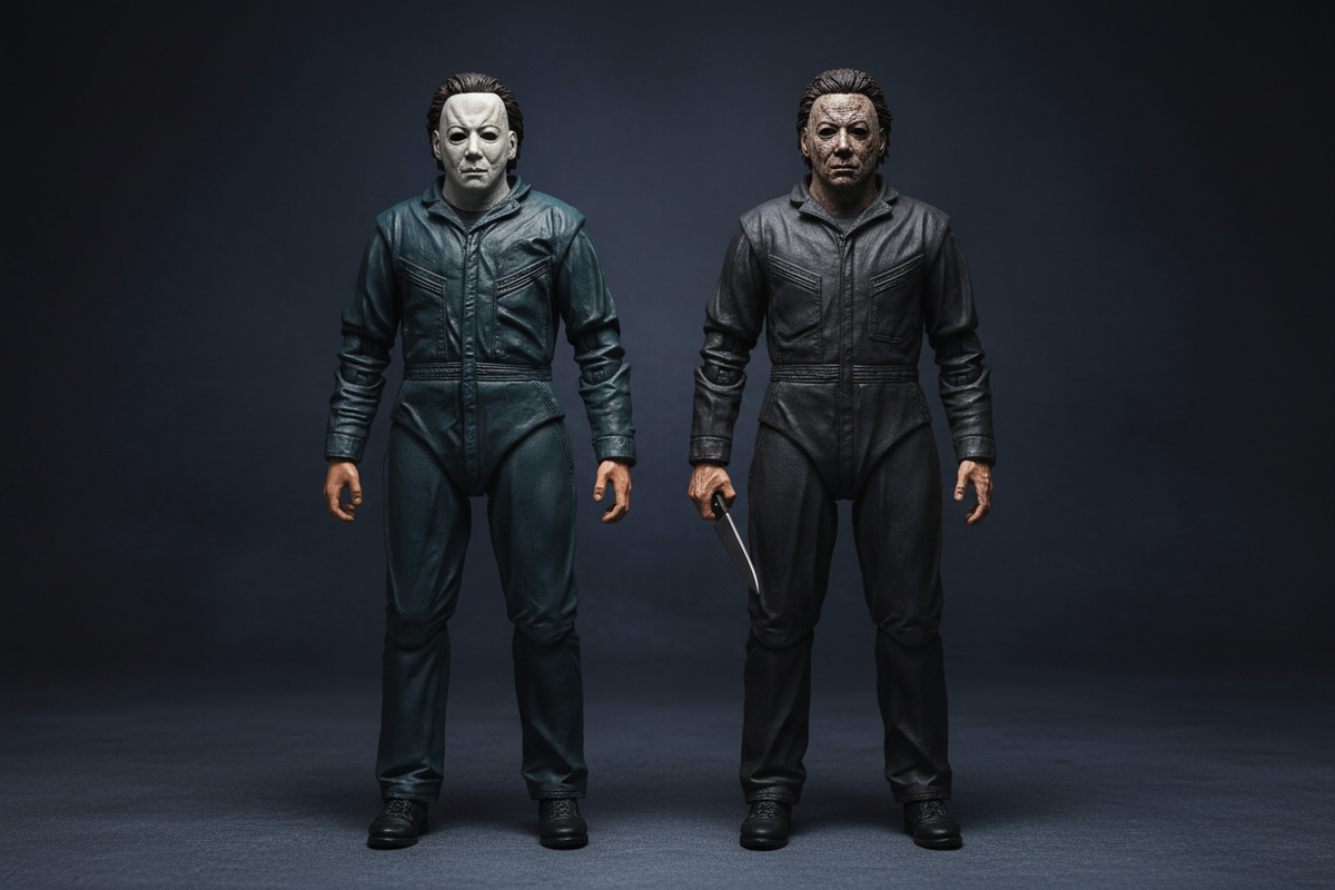 NECA Halloween Ultimate Michael Myers Duo - Curse & Resurrection 7" Action Figure Bundle