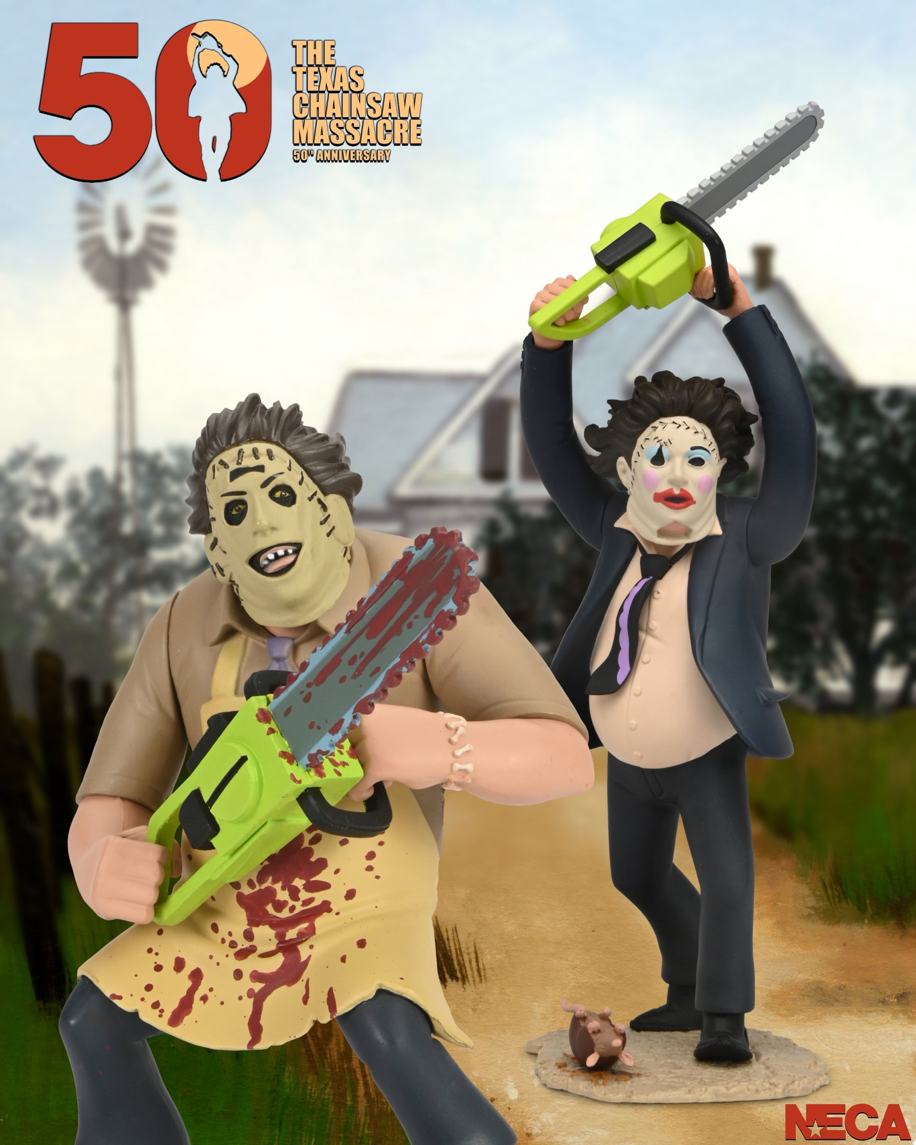 NECA - Toony Terrors - Texas Chainsaw Massacre 50th Anniversary Leatherface 6" Action Figure