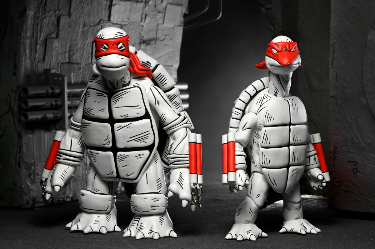 NECA - TMNT: Archie Comics - Black & White First Turtles Action Figure 2-Pack