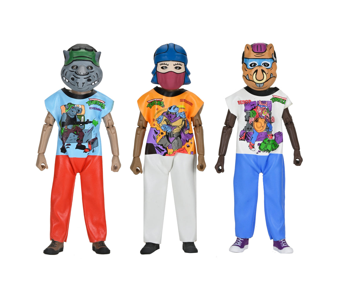 NECA - Ben Cooper Costume Kids Collection - TMNT Villian (1987 Cartoon) Clothed Action Figure 3-Pack