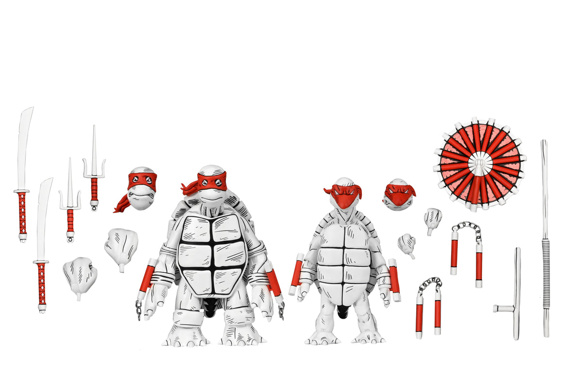 NECA - TMNT: Archie Comics - Black & White First Turtles Action Figure 2-Pack
