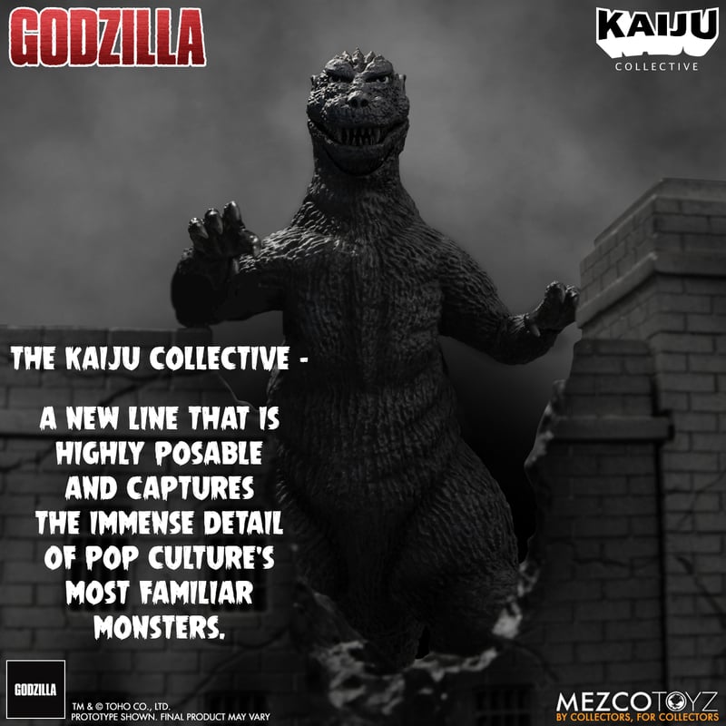 Kaiju Collective - Godzilla (1954) Black and White Edition (Pre-Order Ships July 2025)